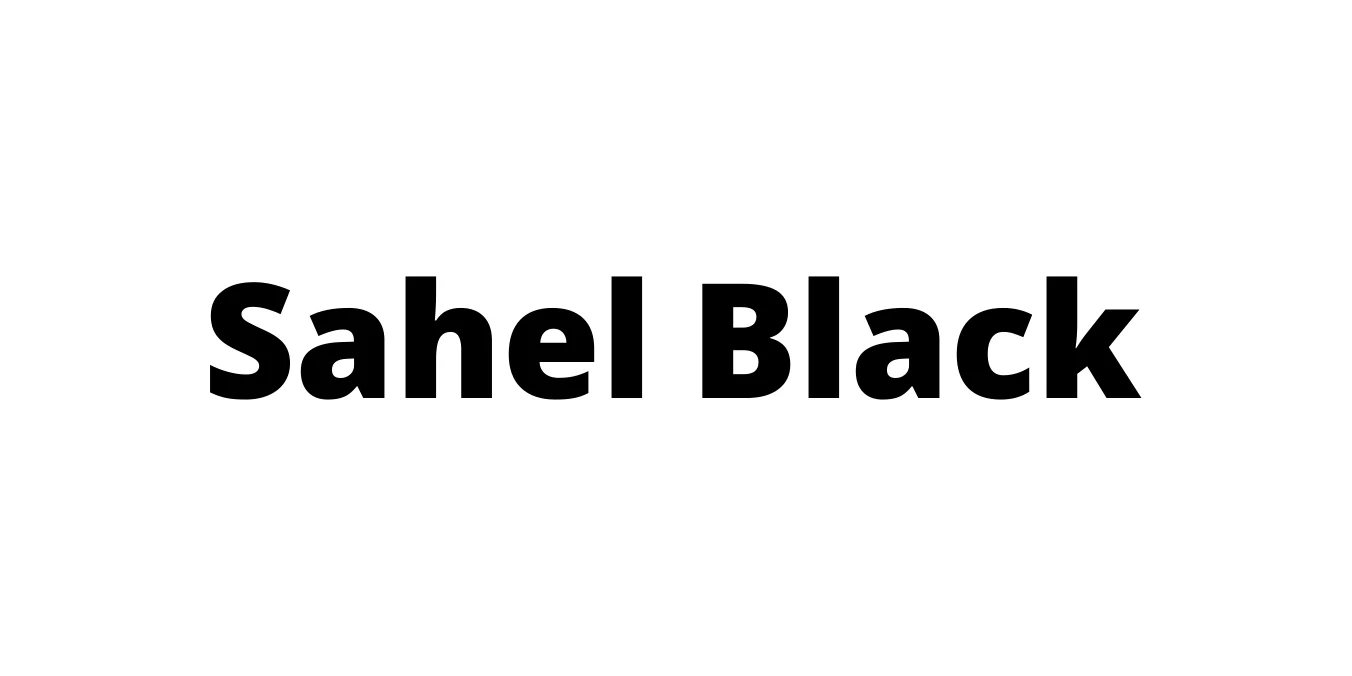 Sahel Black Font Preview