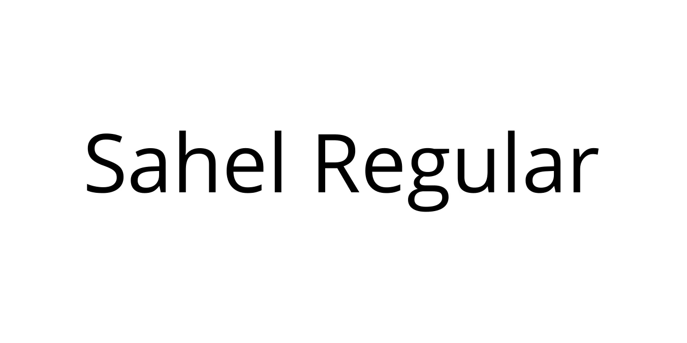Sahel Regular Font Preview