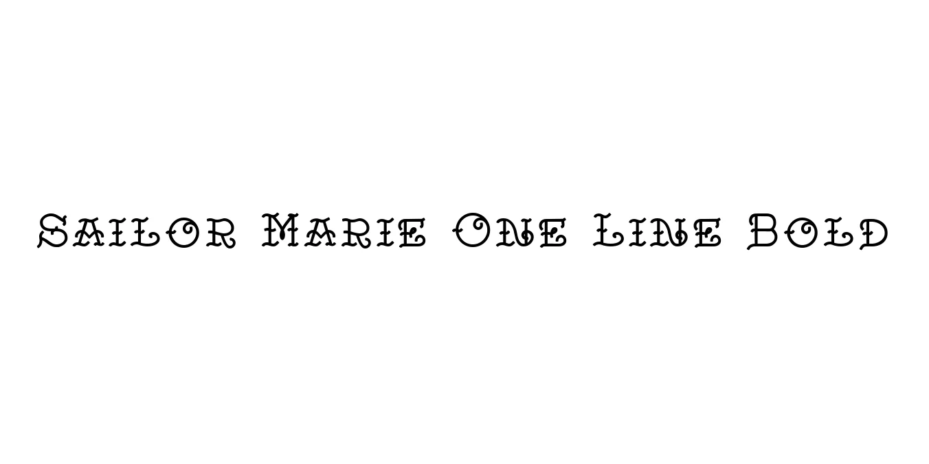 Sailor Marie One Line Bold Font Preview