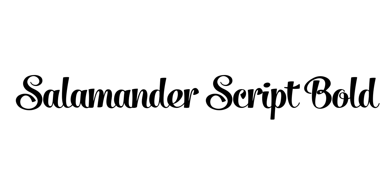 Salamander Script Bold Font Preview
