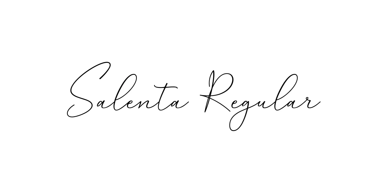 Salenta Regular Font Preview