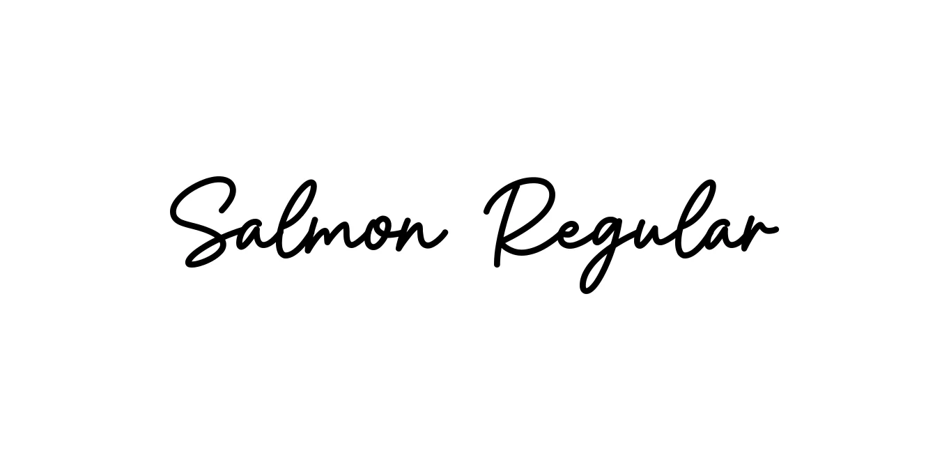 Salmon Regular Font Preview