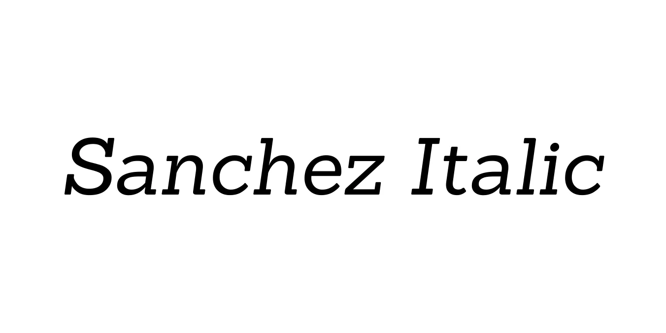 Sanchez Italic Font Preview
