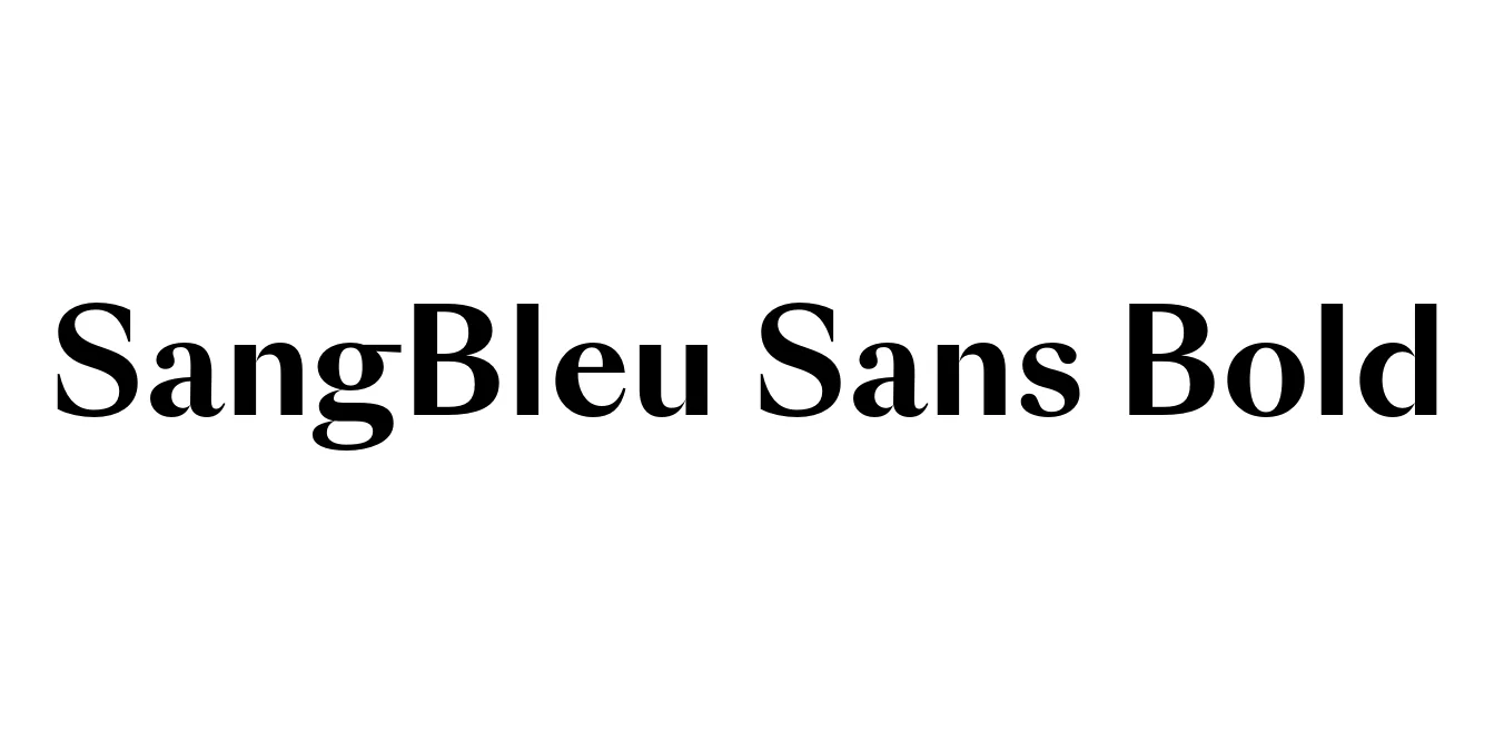 SangBleu Sans Bold Font Preview