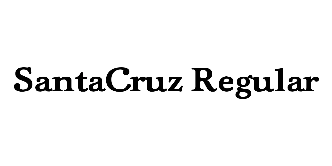 SantaCruz Regular Font Preview