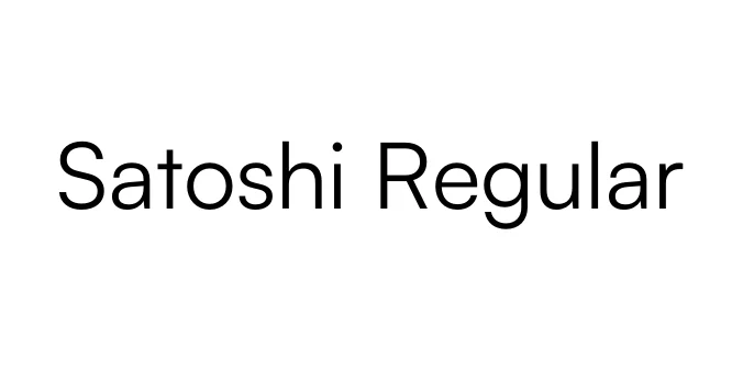 Satoshi Regular Font Preview