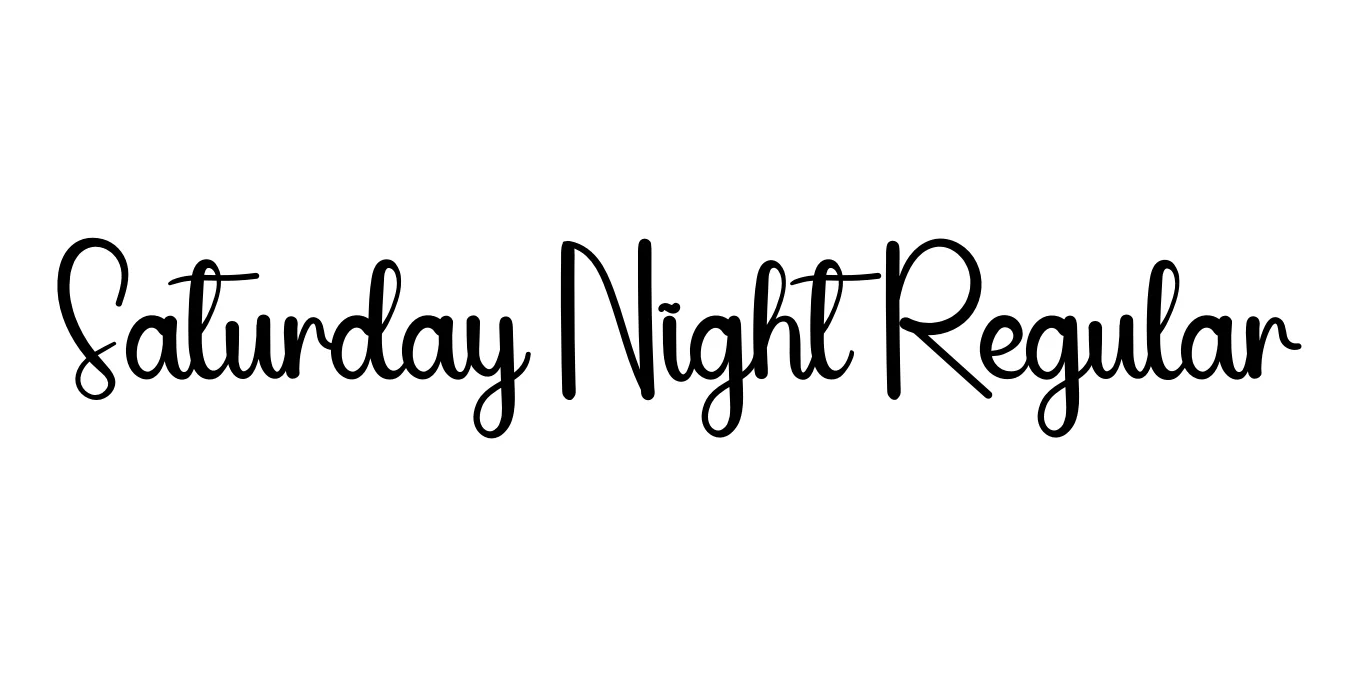 Saturday Night Regular Font Preview