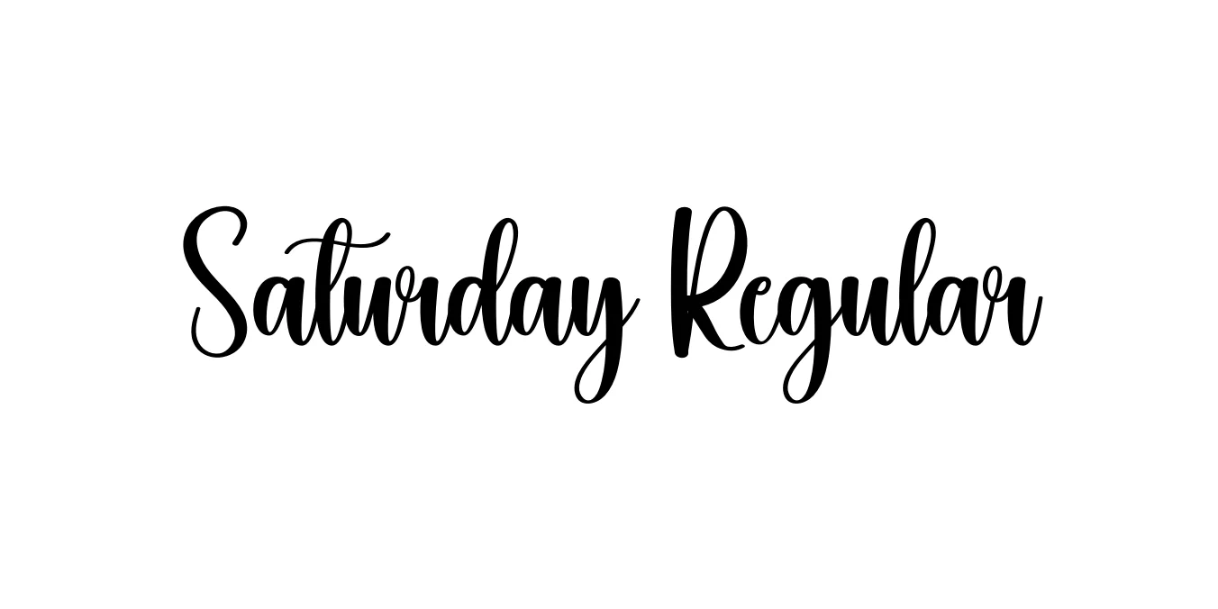 Saturday Regular Font Preview