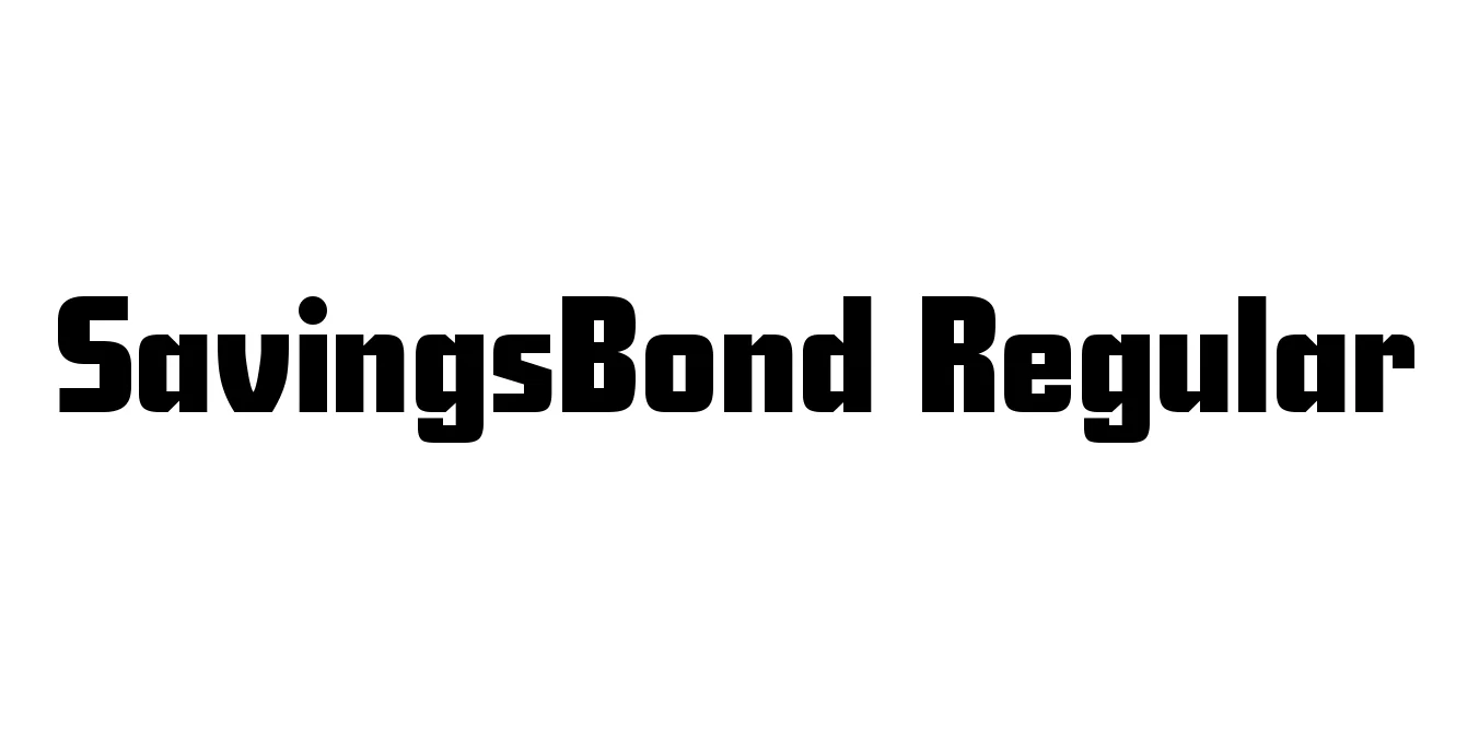 SavingsBond Regular Font Preview