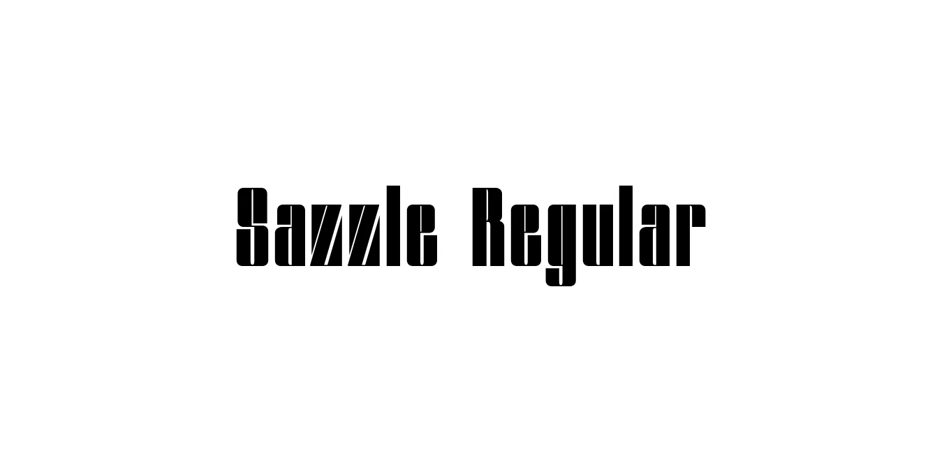 Sazzle Regular Font Preview