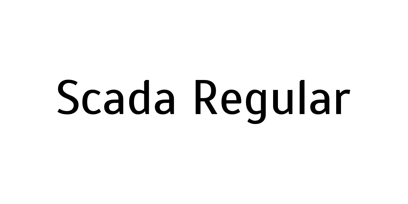 Scada Regular Font Preview