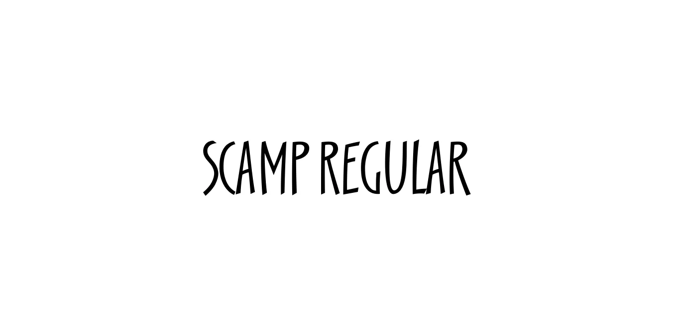 Scamp Regular Font Preview