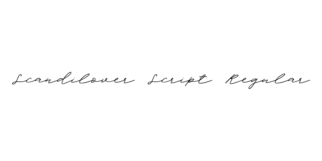 Scandilover Script Regular Font Preview