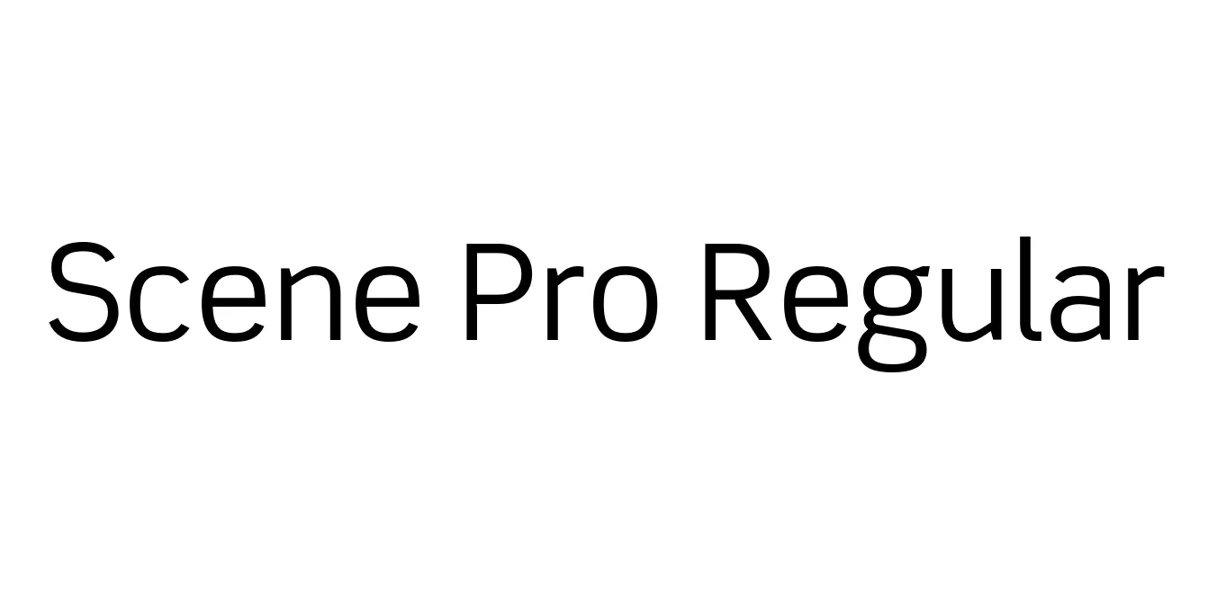 Scene Pro Regular Font Preview