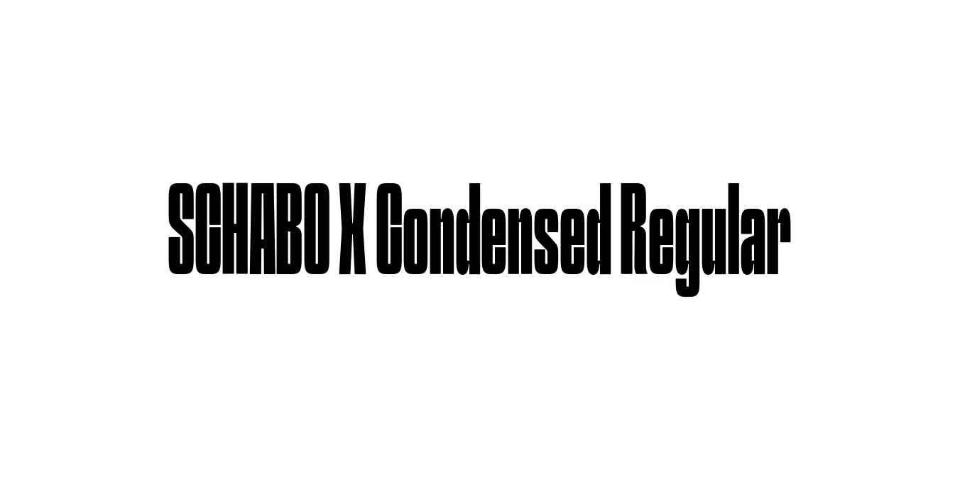 SCHABO X Condensed Regular Font Preview