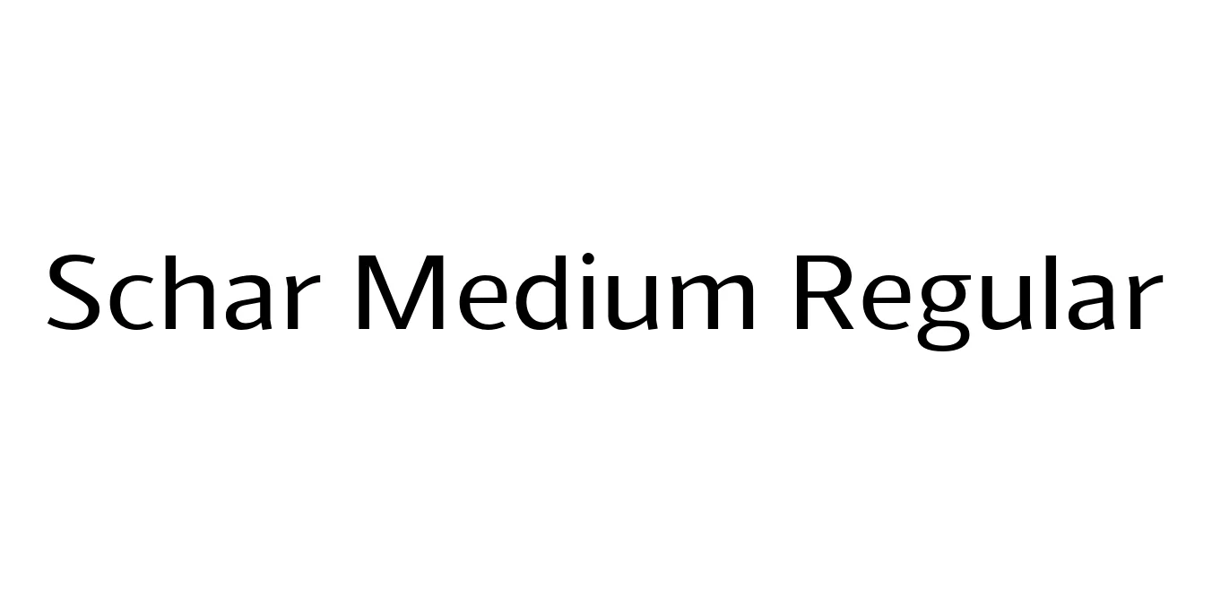 Schar Medium Regular Font Preview