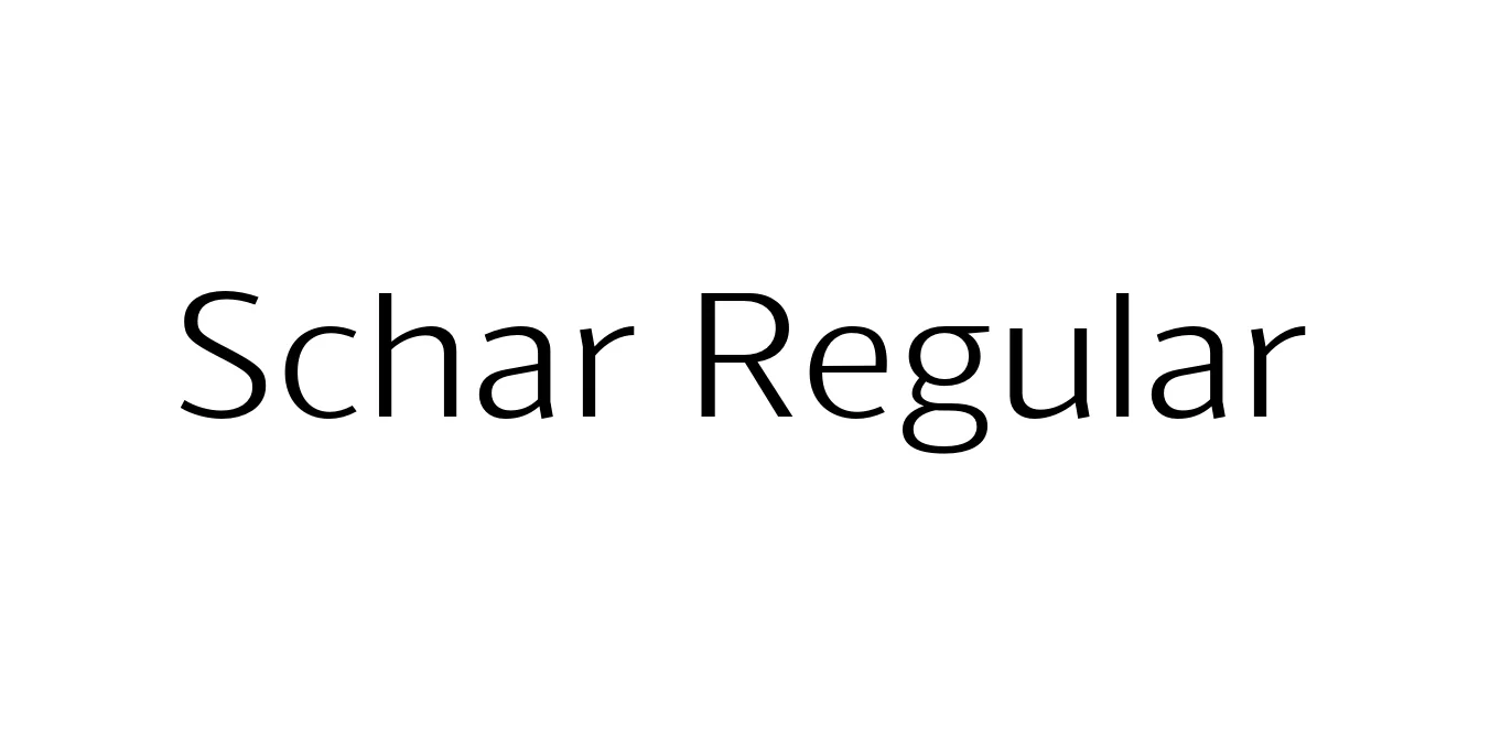 Schar Regular Font Preview