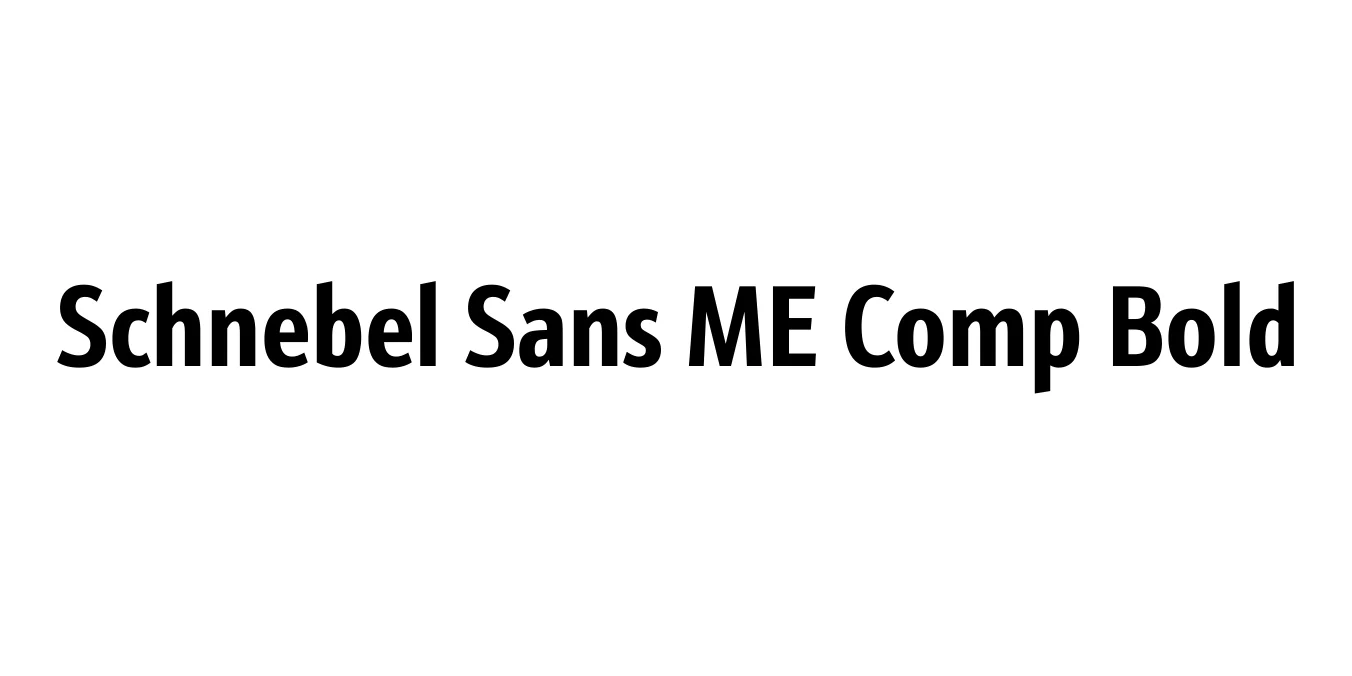 Schnebel Sans ME Comp Bold Font Preview