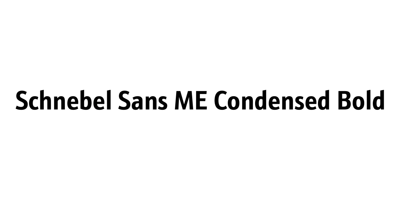 Schnebel Sans ME Condensed Bold Font Preview
