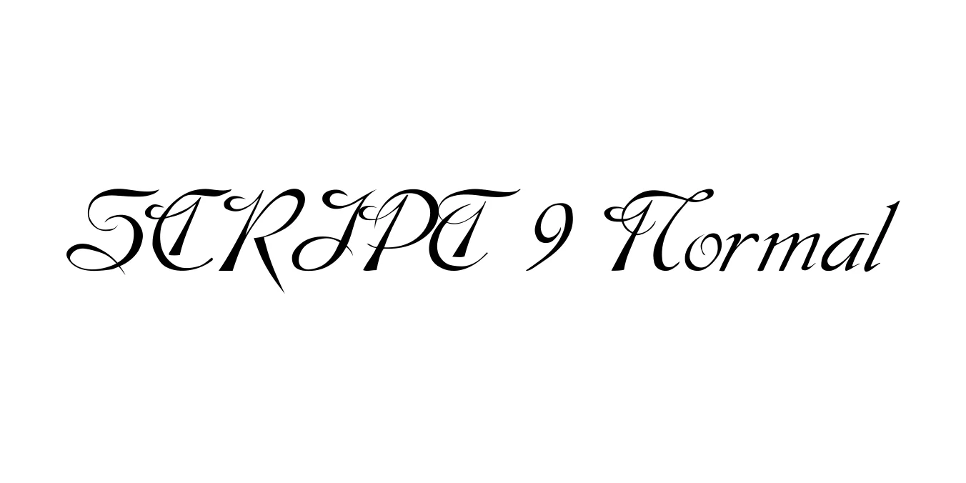 SCRIPT 9 Normal Font Preview