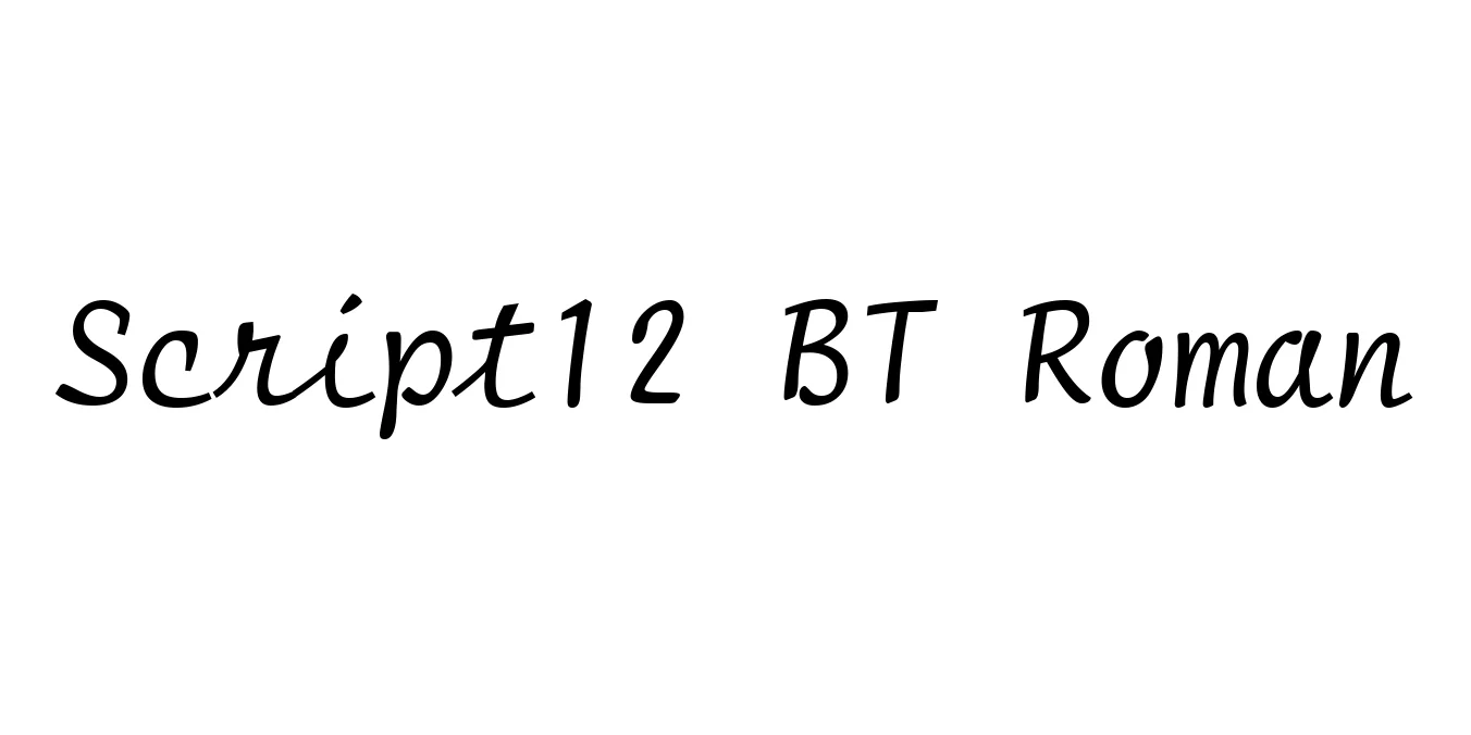 Script12 BT Roman Font Preview