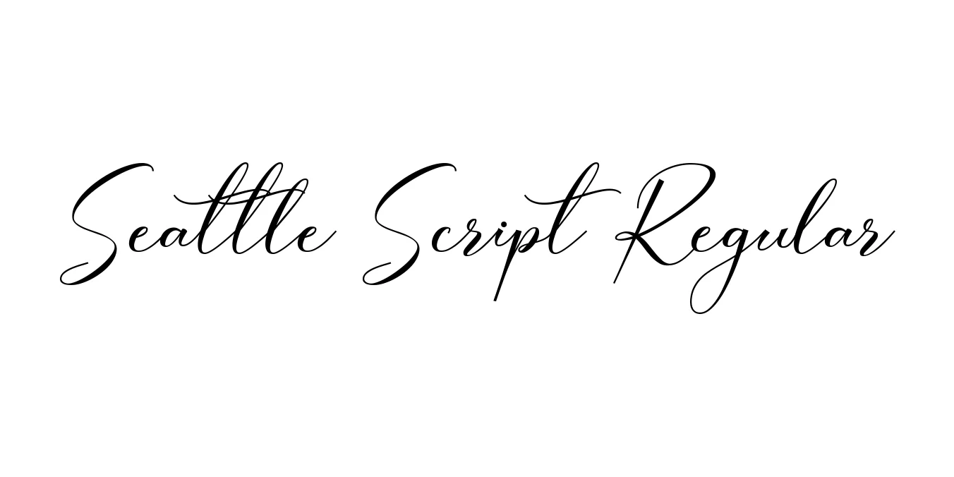 Seattle Script Regular Font Preview