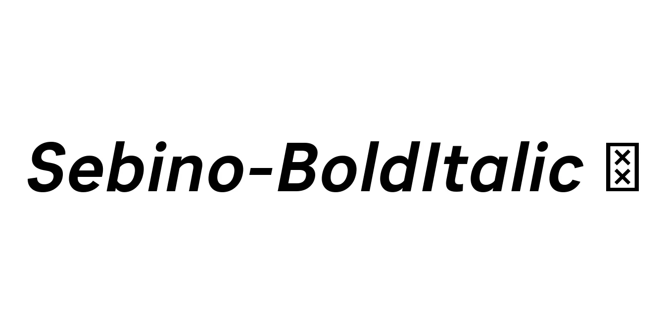 Sebino-BoldItalic ☞ Font Preview