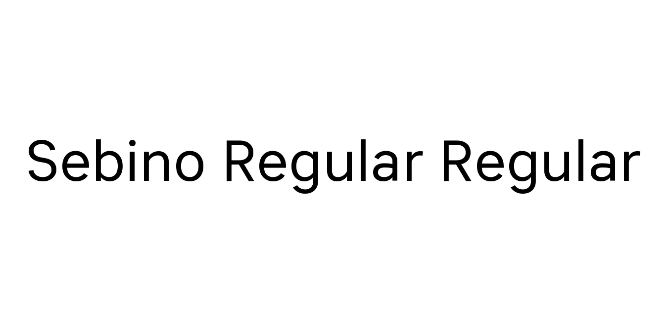Sebino Regular Regular Font Preview