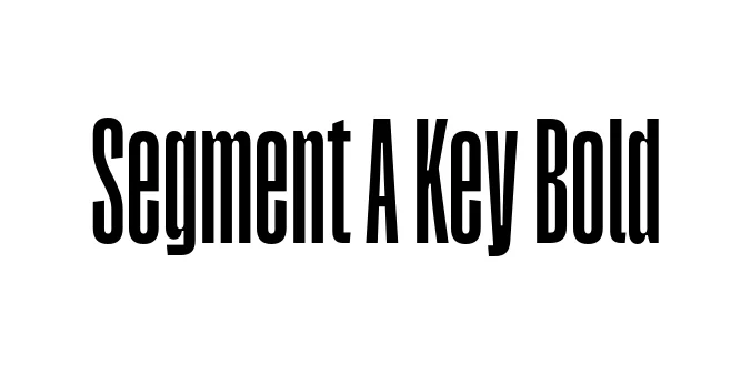 Segment A Key Bold Font Preview