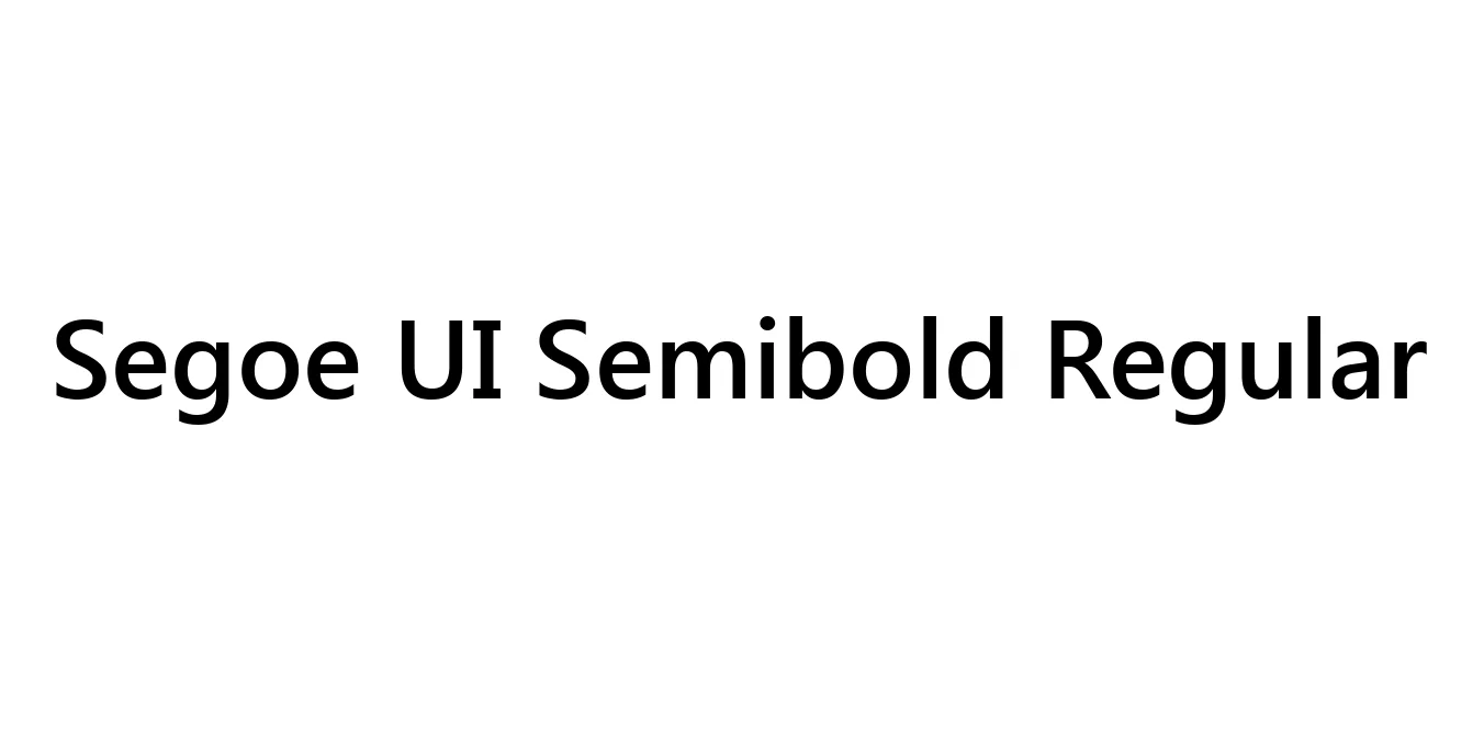 Segoe UI Semibold Regular Font Preview