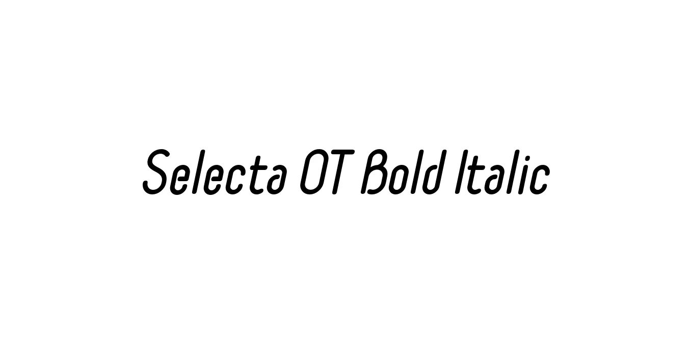 Selecta OT Bold Italic Font Preview