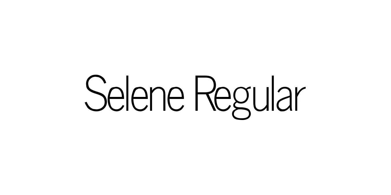 Selene Regular Font Preview