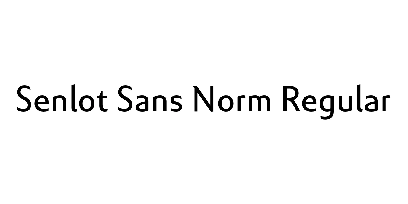 Senlot Sans Norm Regular Font Preview