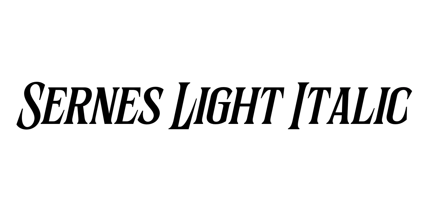 Sernes Light Italic Font Preview