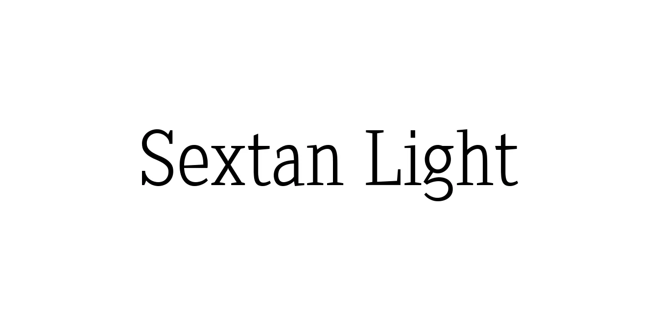Sextan Light Font Preview