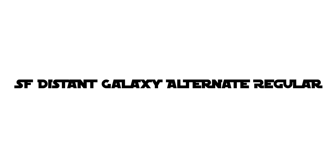SF Distant Galaxy Alternate Regular Font Preview