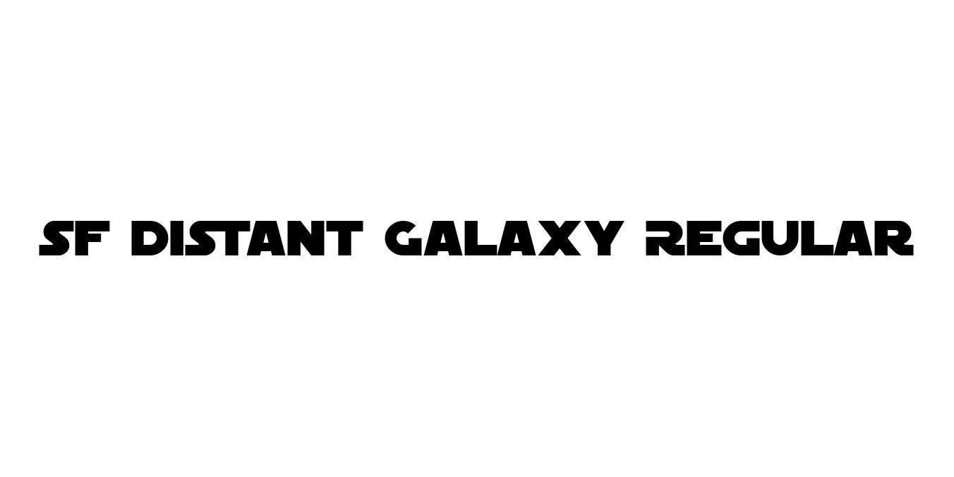 SF Distant Galaxy Regular Font Preview