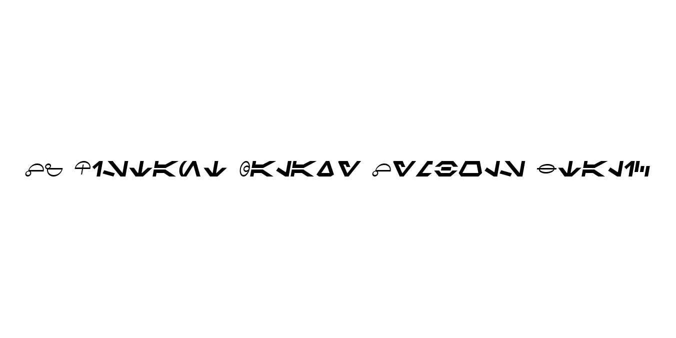SF Distant Galaxy Symbols Italic Font Preview