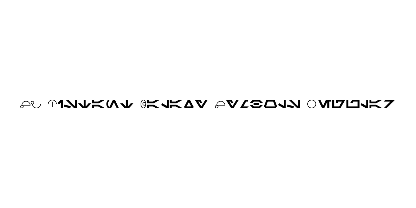 SF Distant Galaxy Symbols Regular Font Preview