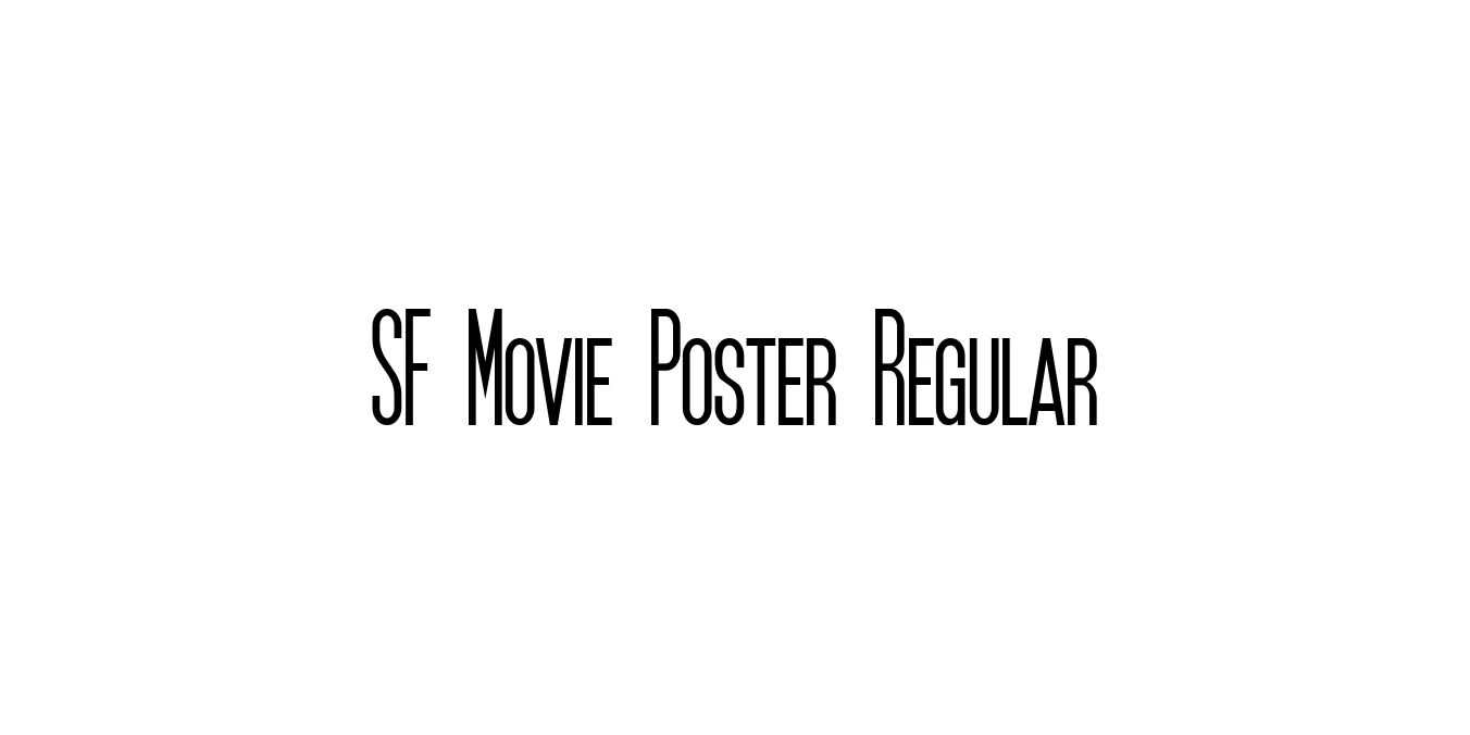 SF Movie Poster Regular Font Preview