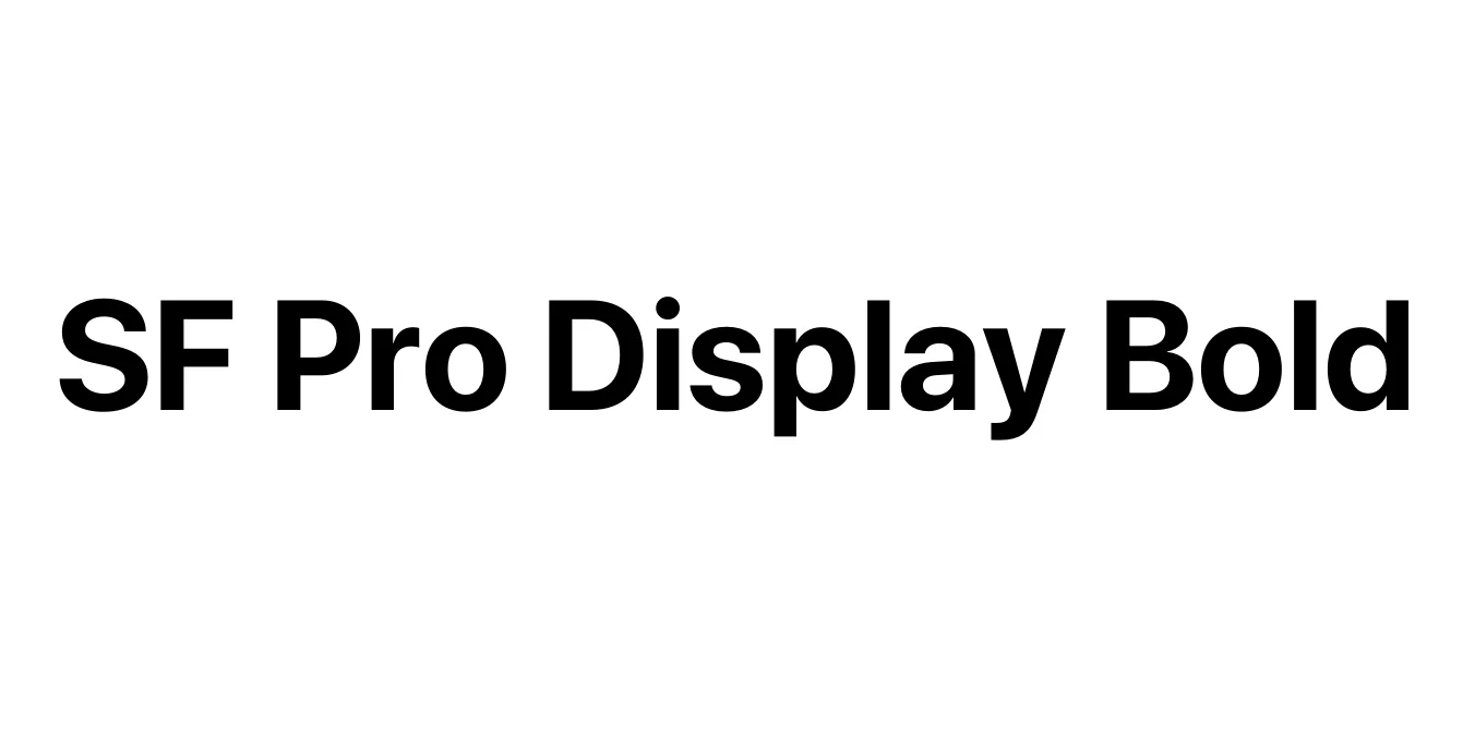 SF Pro Display Bold Font Preview
