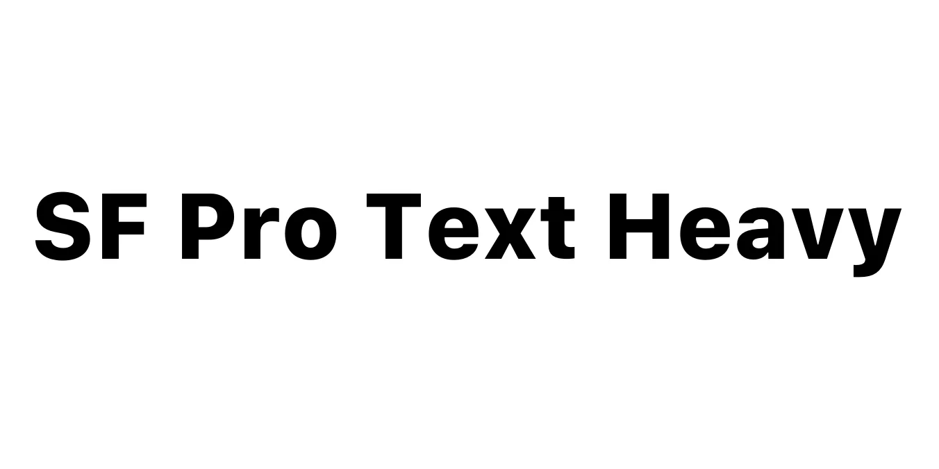 Ios Sf Pro SF Pro Text Heavy Font Free Download - fontfreedownload.com