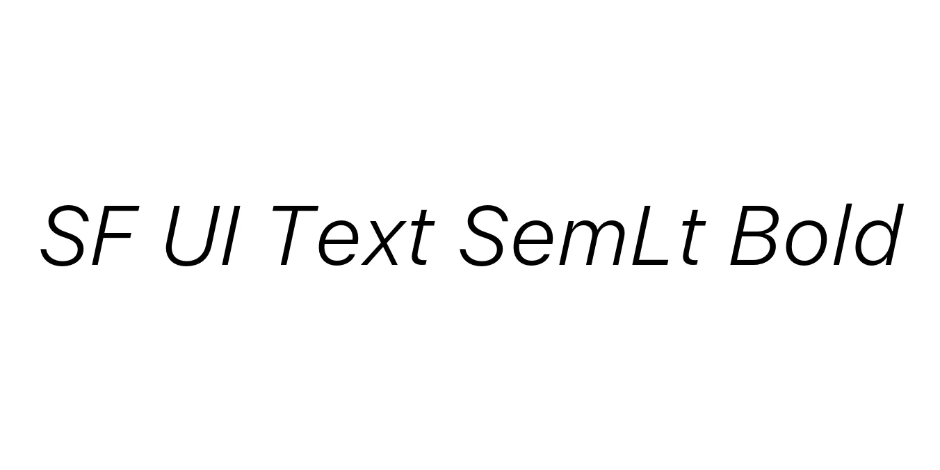 SF UI Text SemLt Bold Font Preview