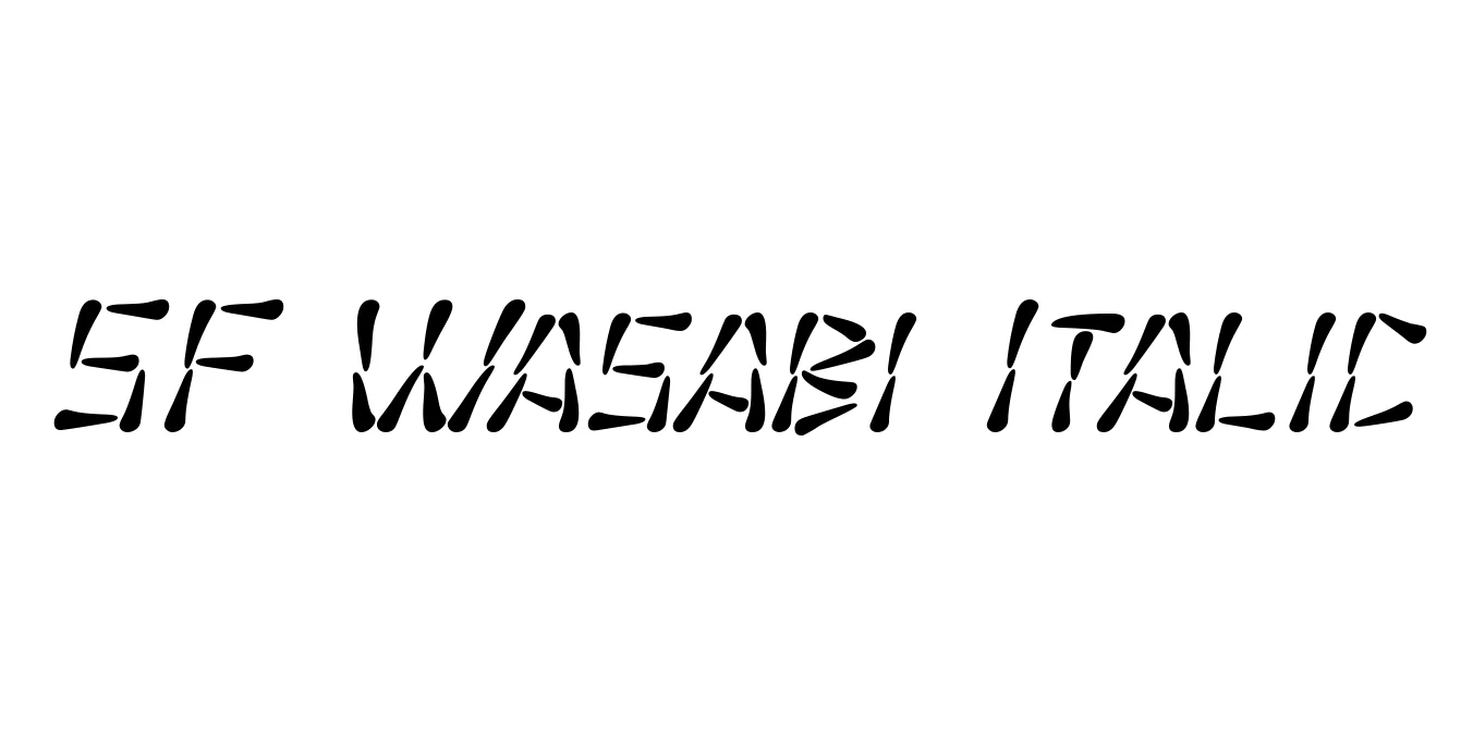 SF Wasabi Italic Font Preview