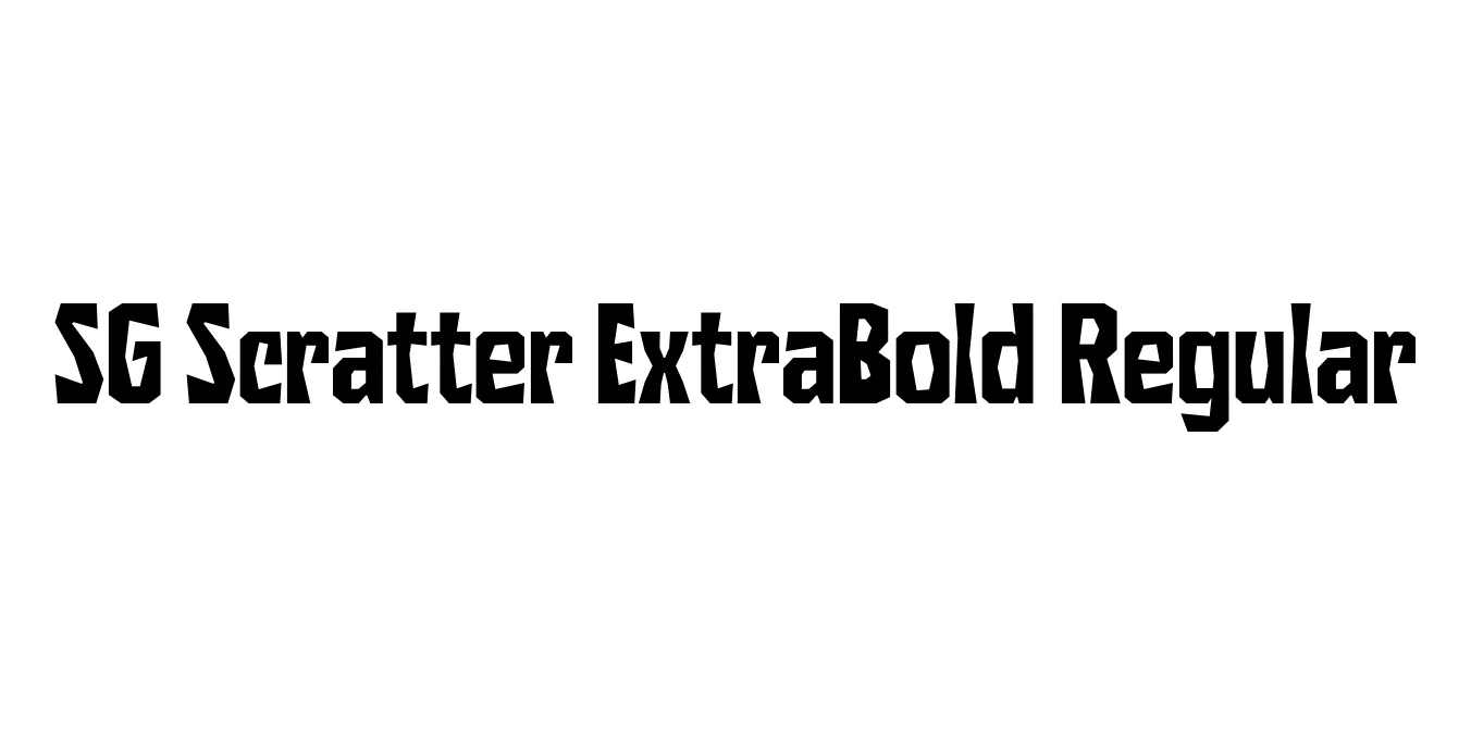 SG Scratter ExtraBold Regular Font Preview