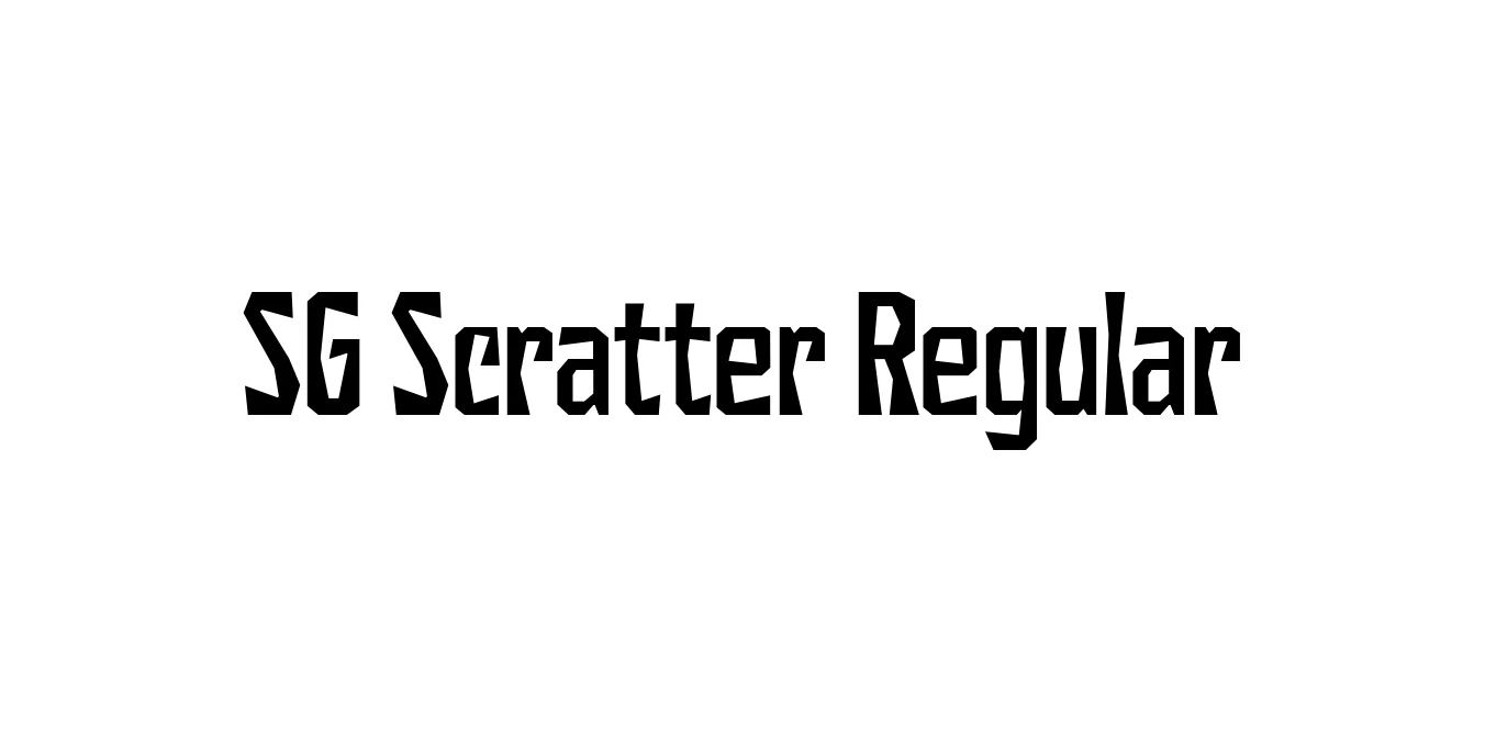 SG Scratter Regular Font Preview