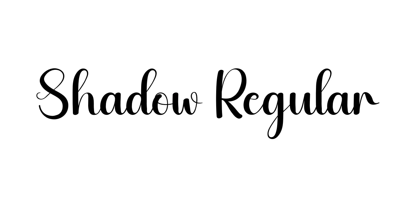 Shadow Regular Font Preview