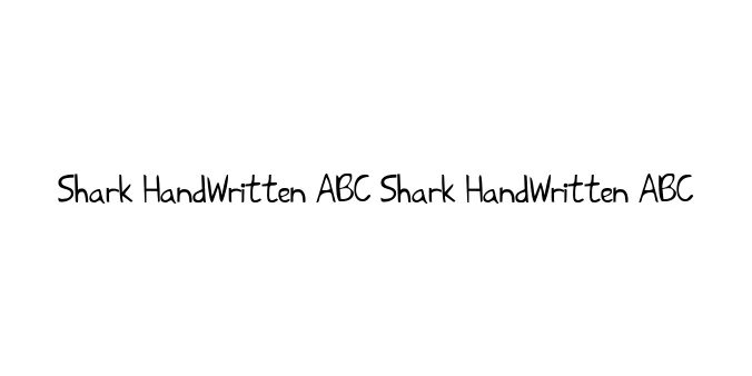 Shark HandWritten ABC Shark HandWritten ABC Font Preview