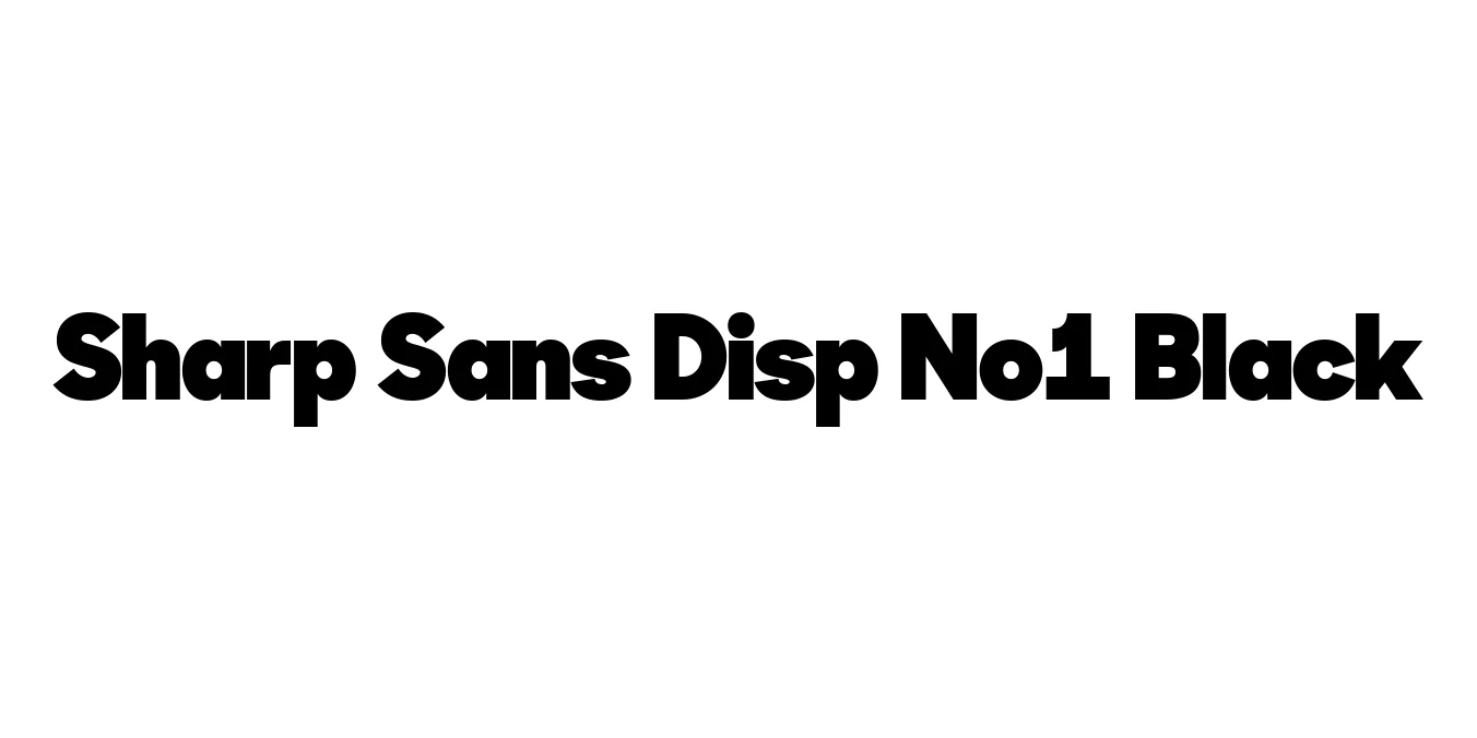 Sharp Sans Disp No1 Black Font Preview