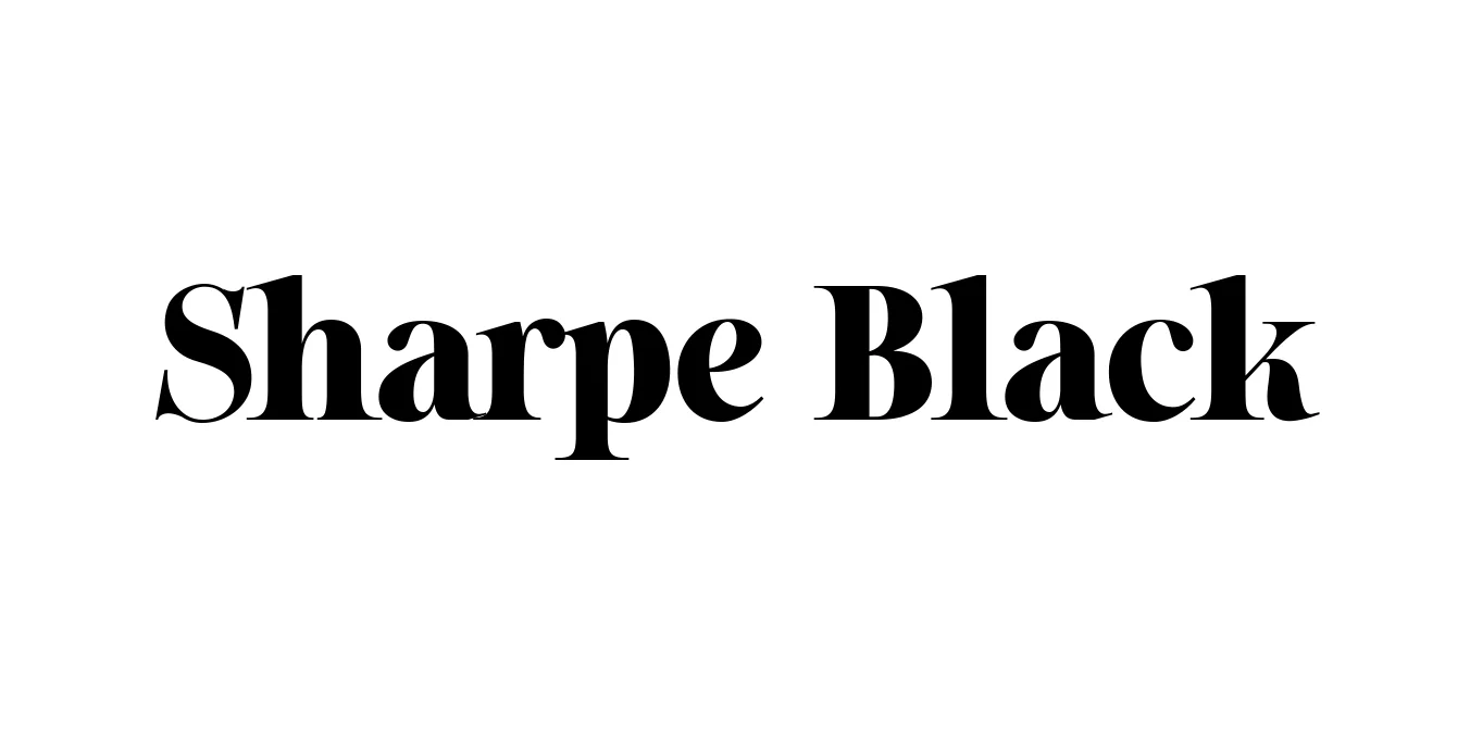 Sharpe Black Font Preview